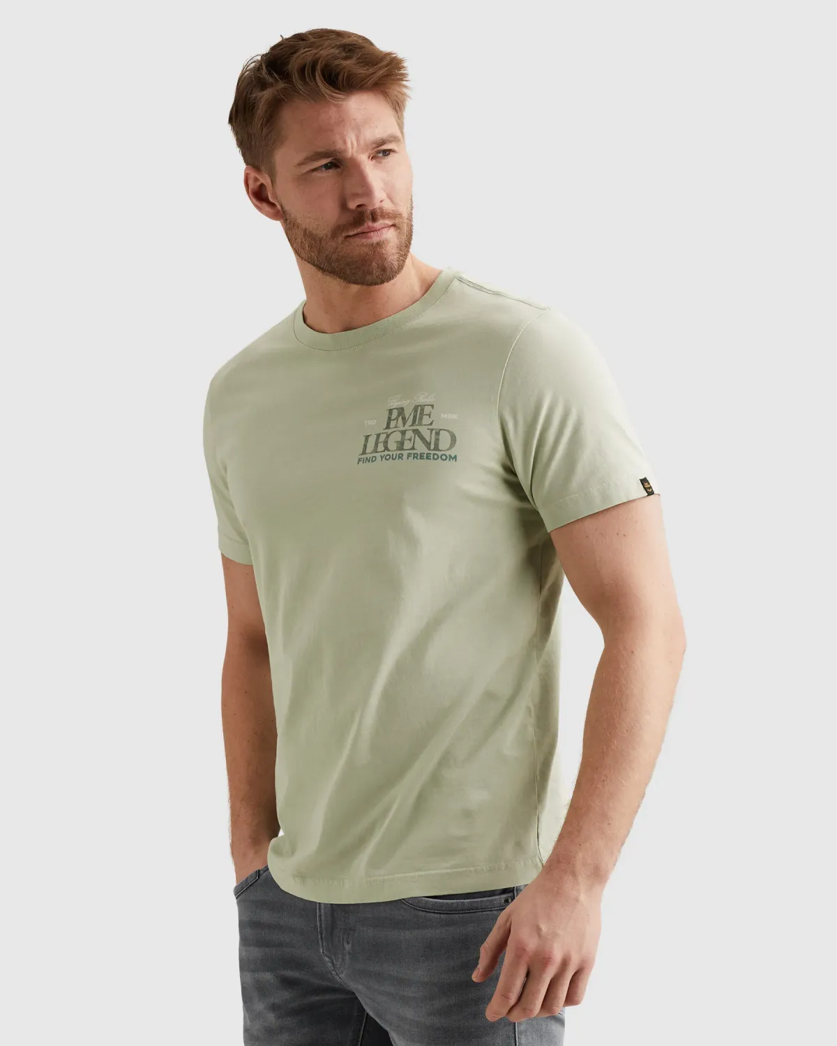 PME Legend T-shirt van jersey met klein artwork