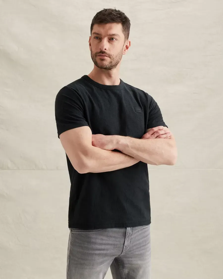 PME Legend T-shirt van jersey met allover jacquardpatroon
