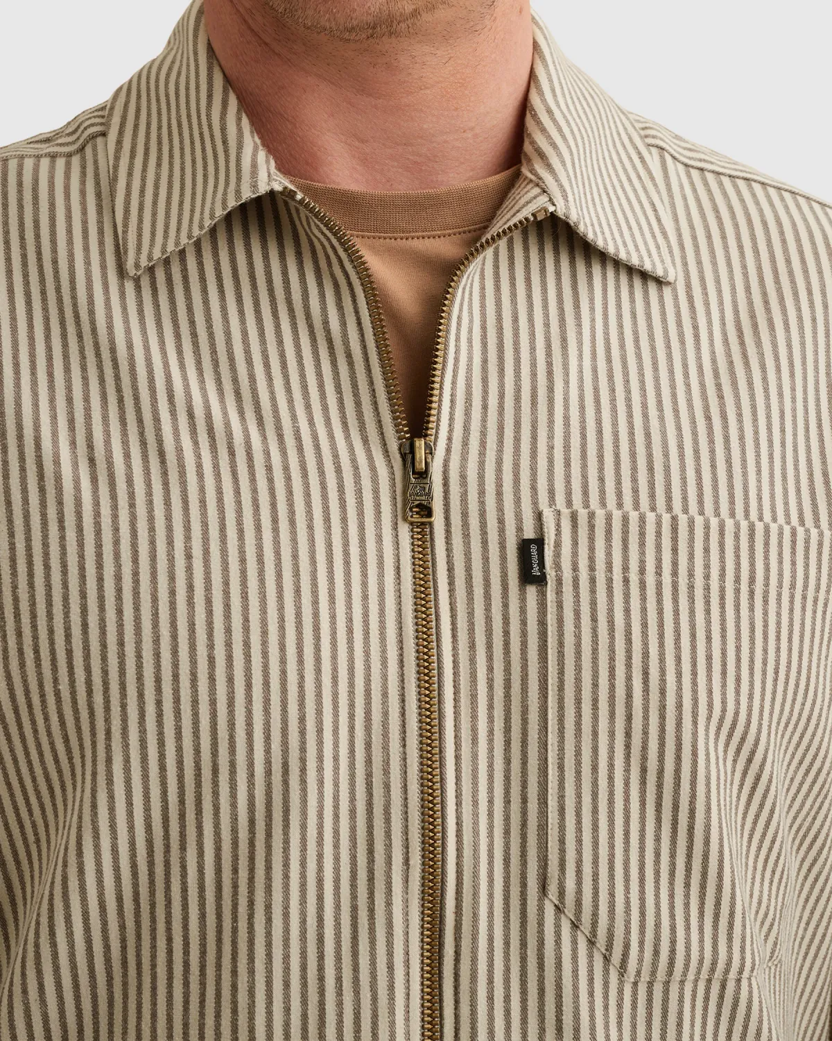 Vanguard Shirt jacket met streeppatroon en borstzakken