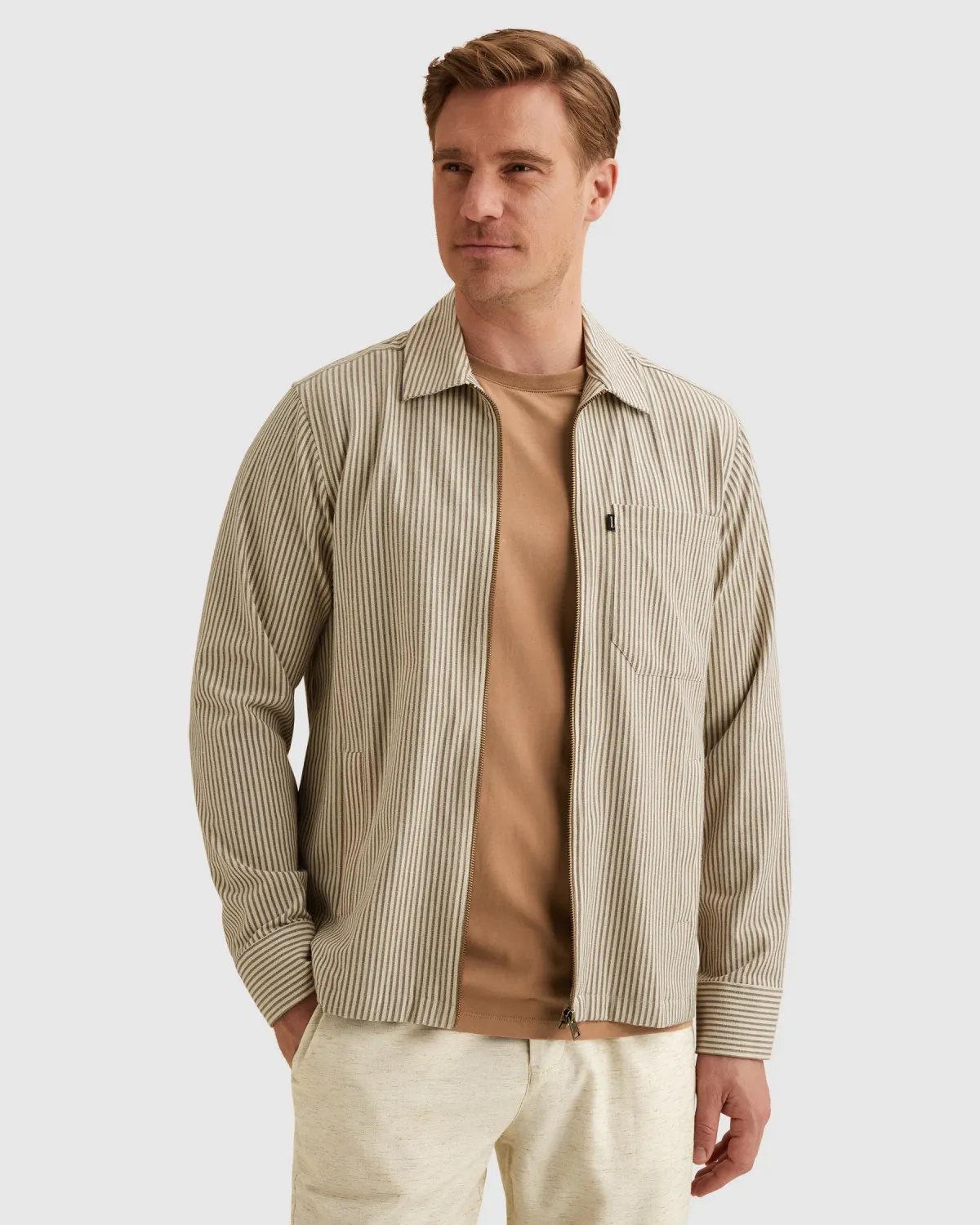 Vanguard Shirt jacket met streeppatroon en borstzakken