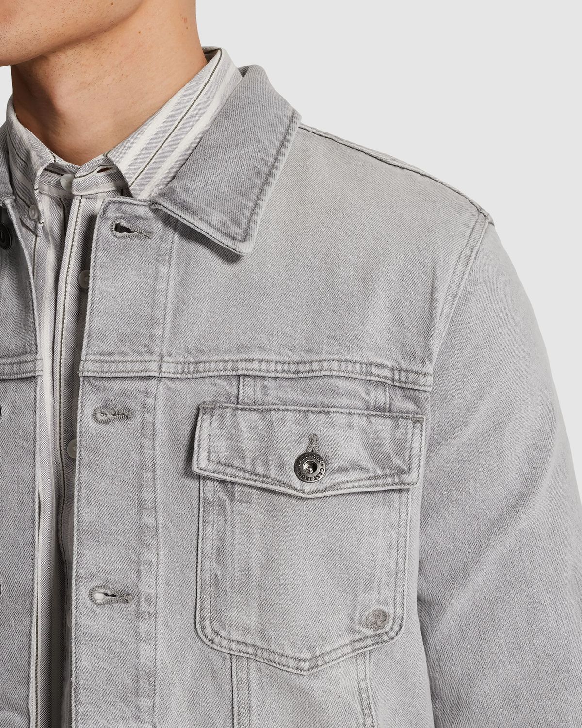 Cast Iron | Denim jacket met knoopsluiting CDJ2602100-WSG