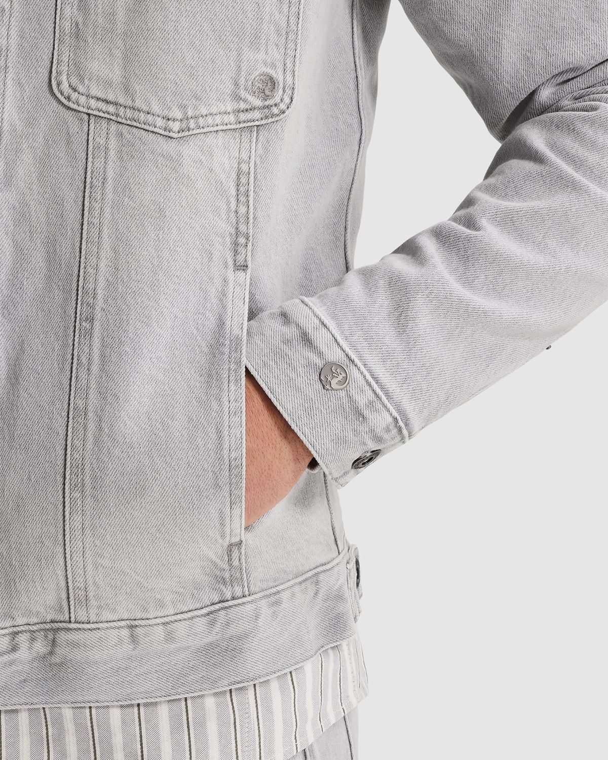 Cast Iron | Denim jacket met knoopsluiting CDJ2602100-WSG