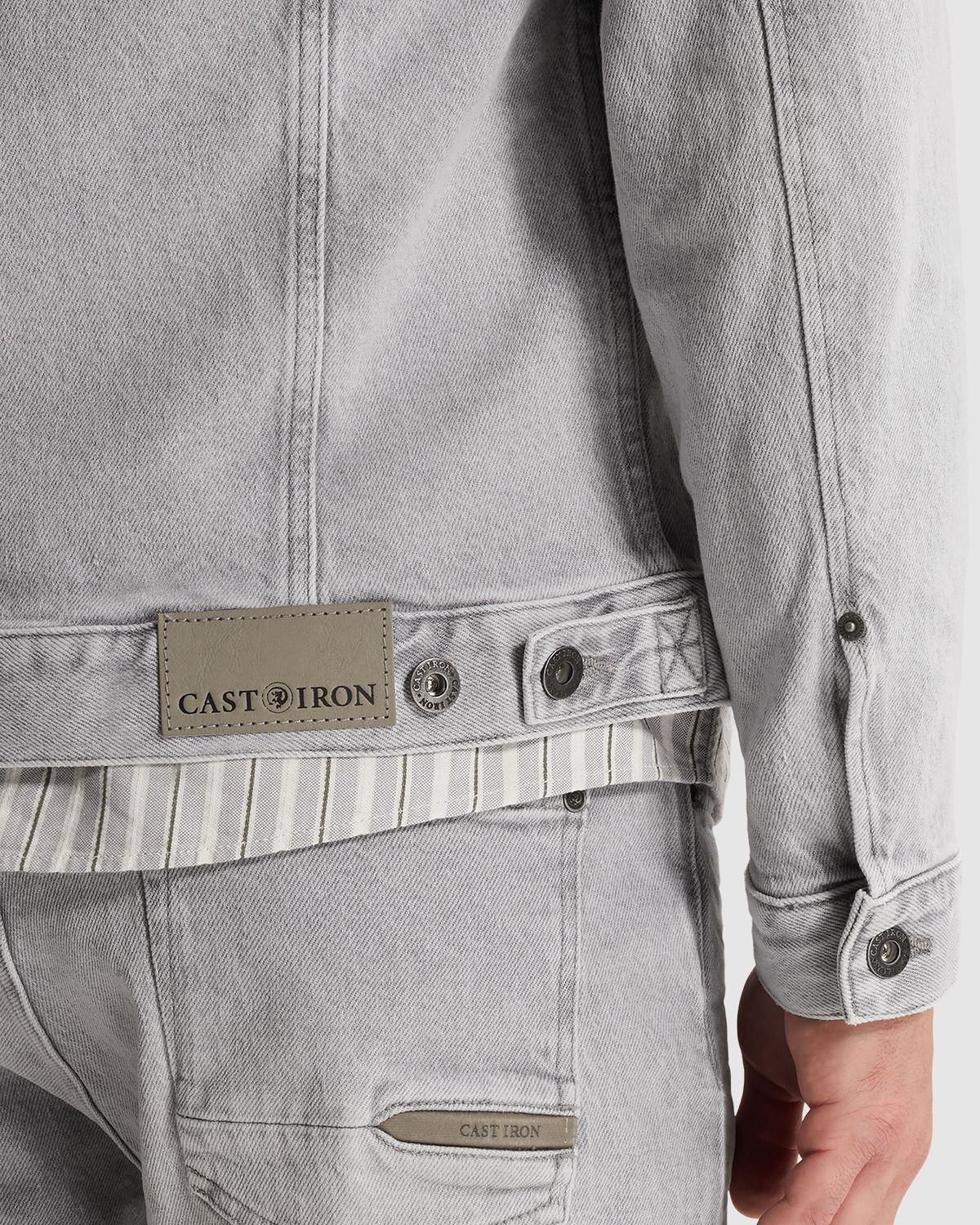 Cast Iron | Denim jacket met knoopsluiting CDJ2602100-WSG