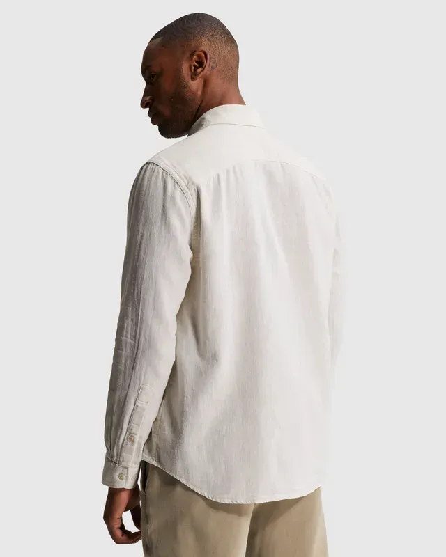 Cast Iron Long sleeve shirt Cotton linen yar Silver Birch CSI2604250
