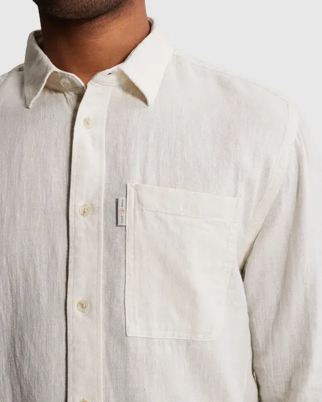 Cast Iron Long sleeve shirt Cotton linen yar Silver Birch CSI2604250