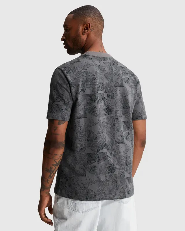 Cast Iron T-shirt in piqué with jacquard pattern CTSS2604589-9117