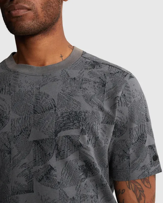 Cast Iron T-shirt in piqué with jacquard pattern CTSS2604589-9117