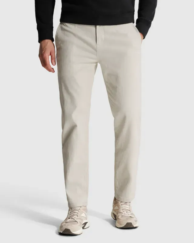 Cast Iron Relaxed fit chino in cotton/linen CTR2604620-7014