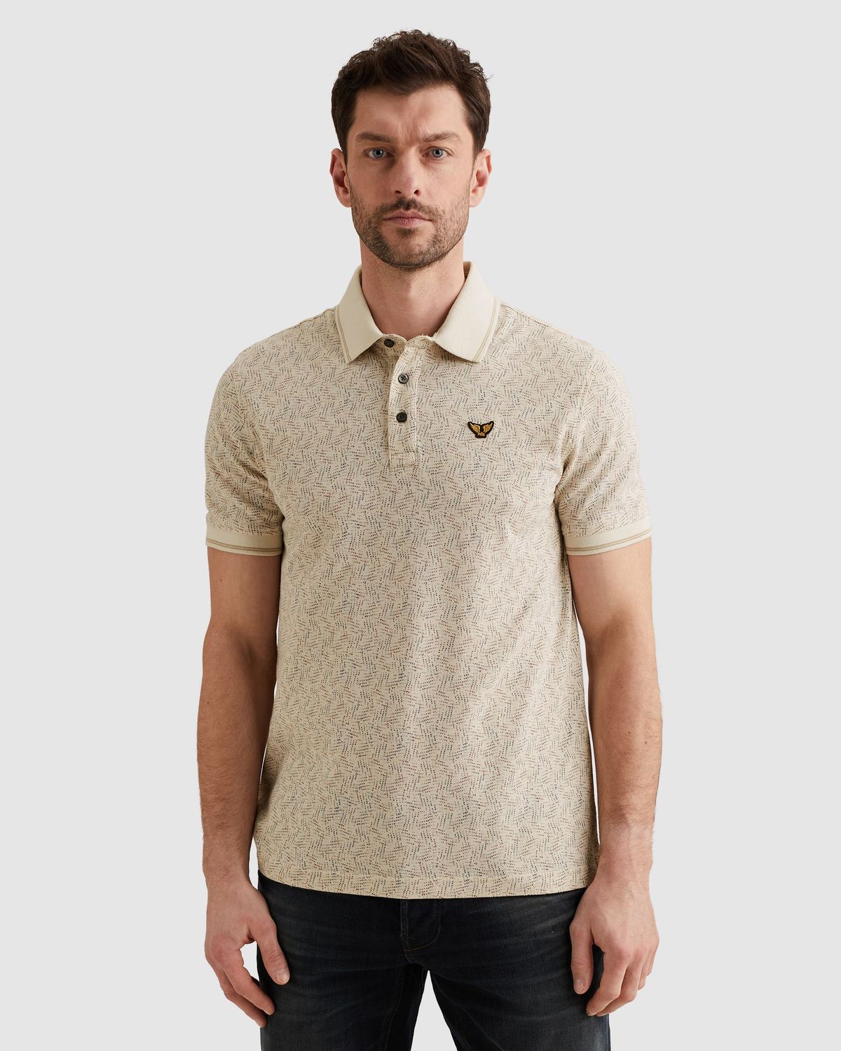 PME Legend | Polo met allover print en ribkraag PPSS2602852-7013