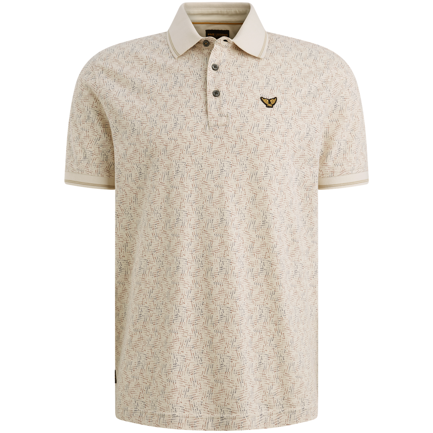 PME Legend | Polo met allover print en ribkraag PPSS2602852-7013