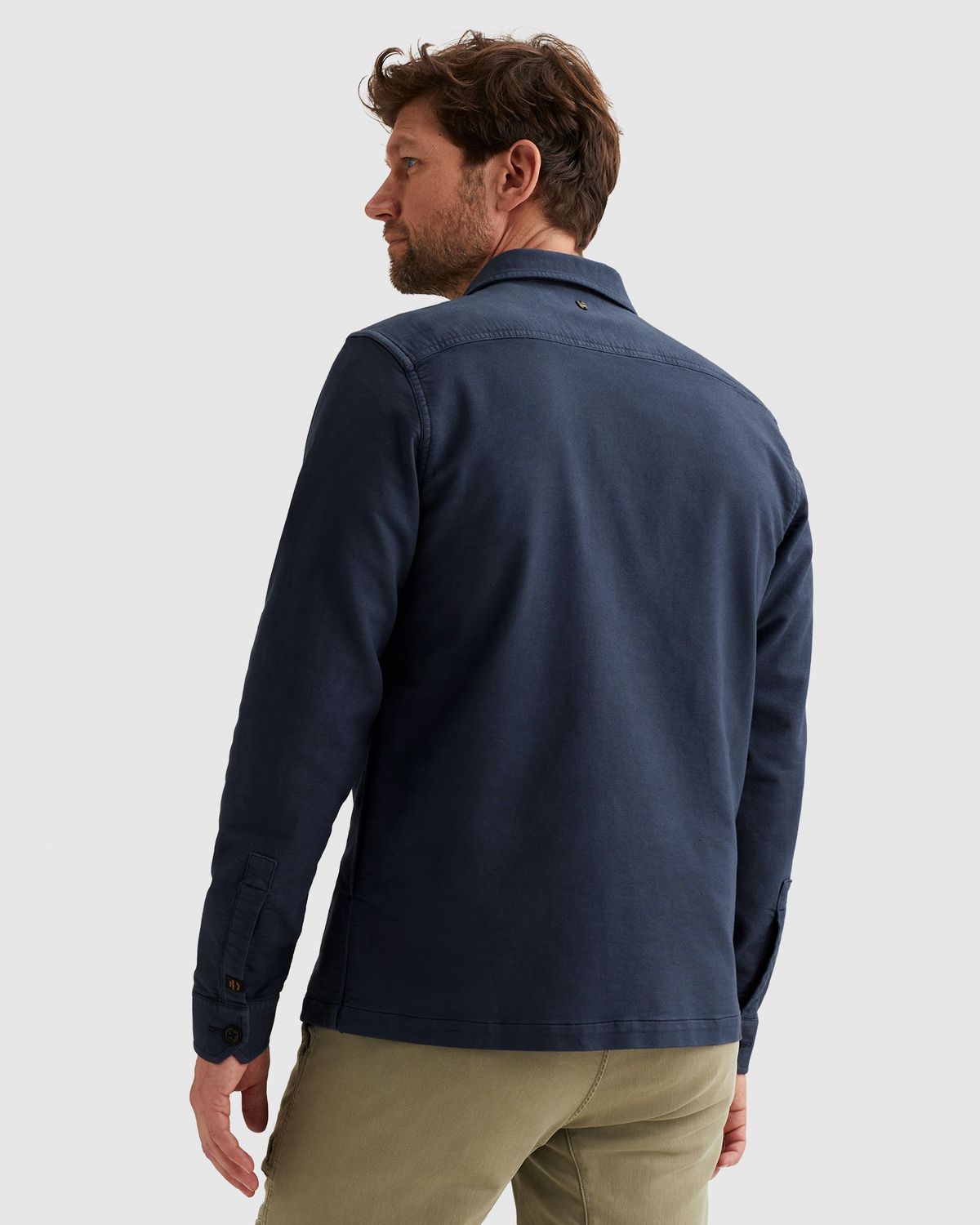 PME Legend Shirt jacket met garment-dye wassing en knoopsluiting