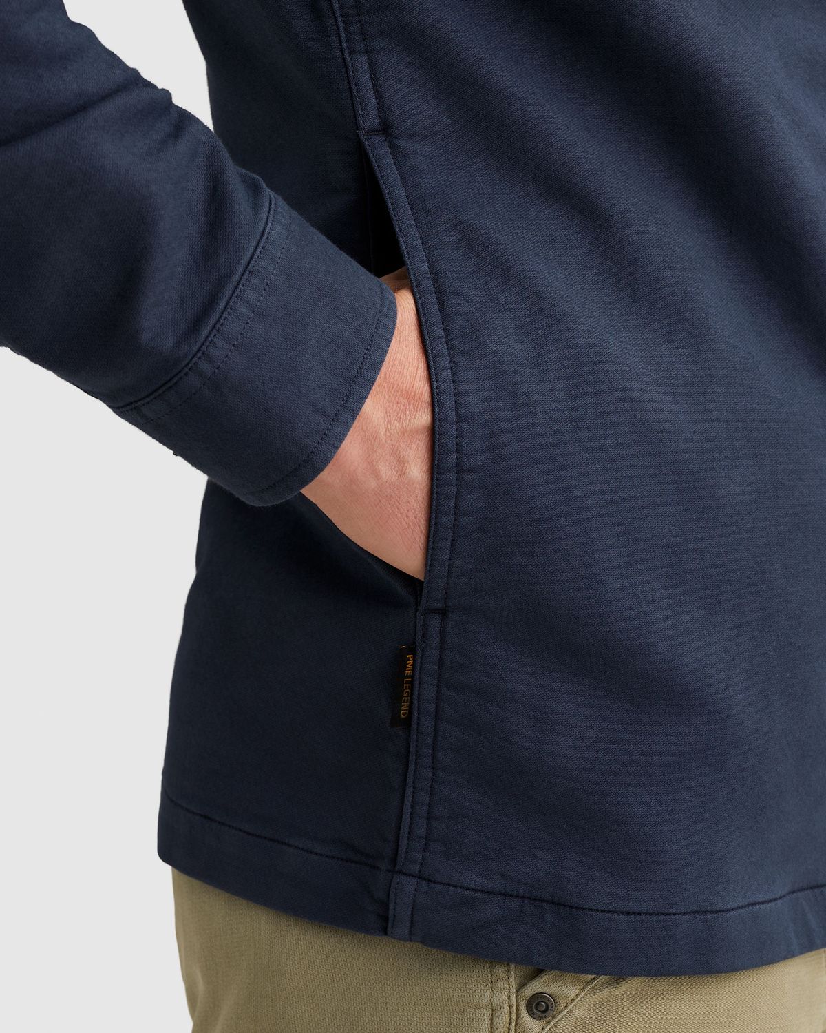 PME Legend Shirt jacket met garment-dye wassing en knoopsluiting