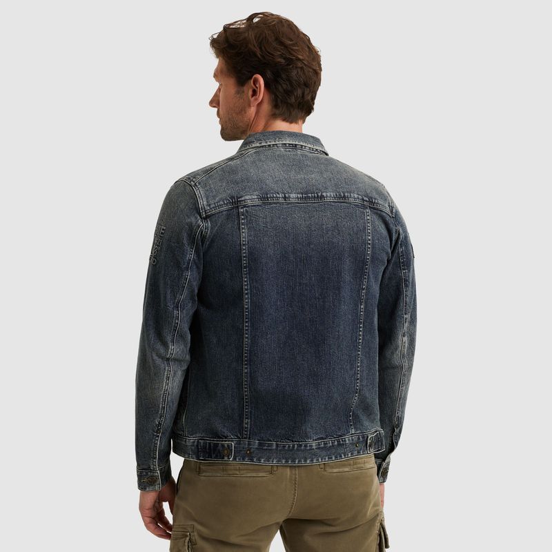 PME Legend | Denim jacket met badges PDJ2508715-DCV