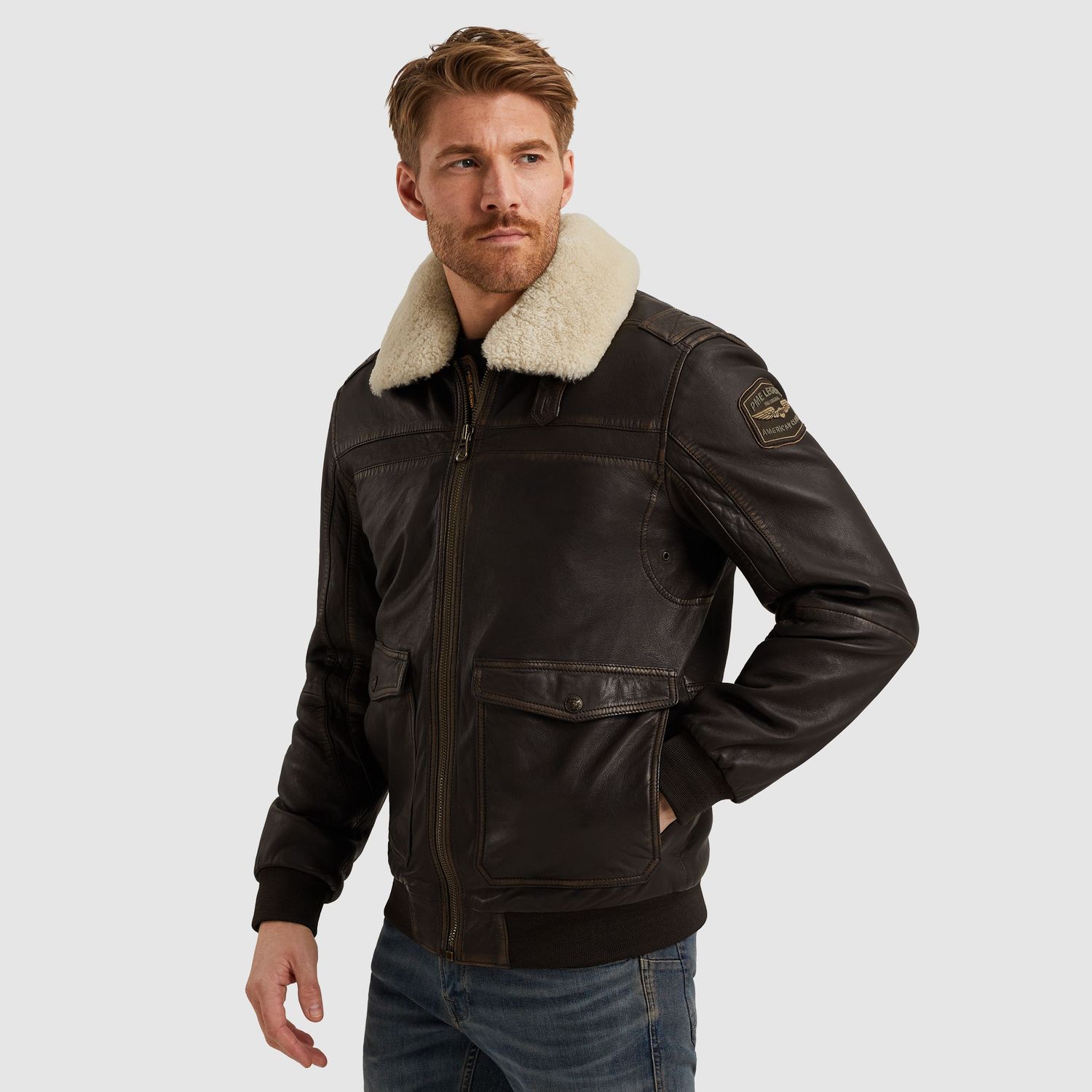 PME Legend | Snowprop leren jas PLJ2509703-9127