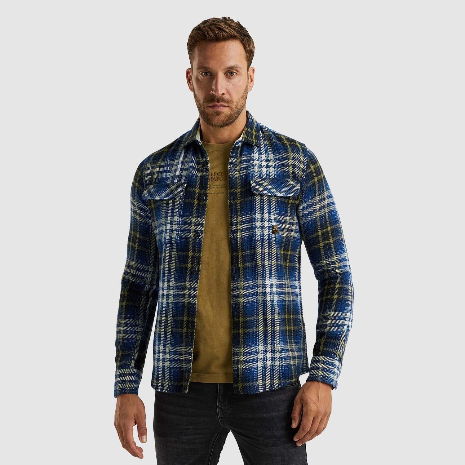 PME Legend | Shirt jacket met ruitpatroon PSI2408202-5281