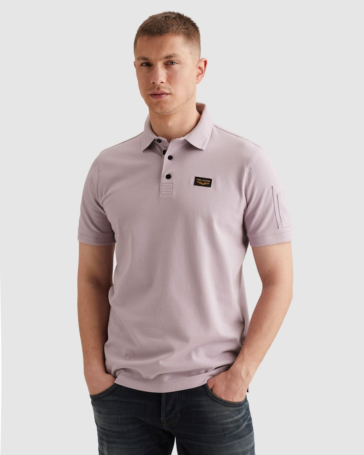PME Legend Short sleeve polo American Classic Lavender Frost PPSS2602899-4203