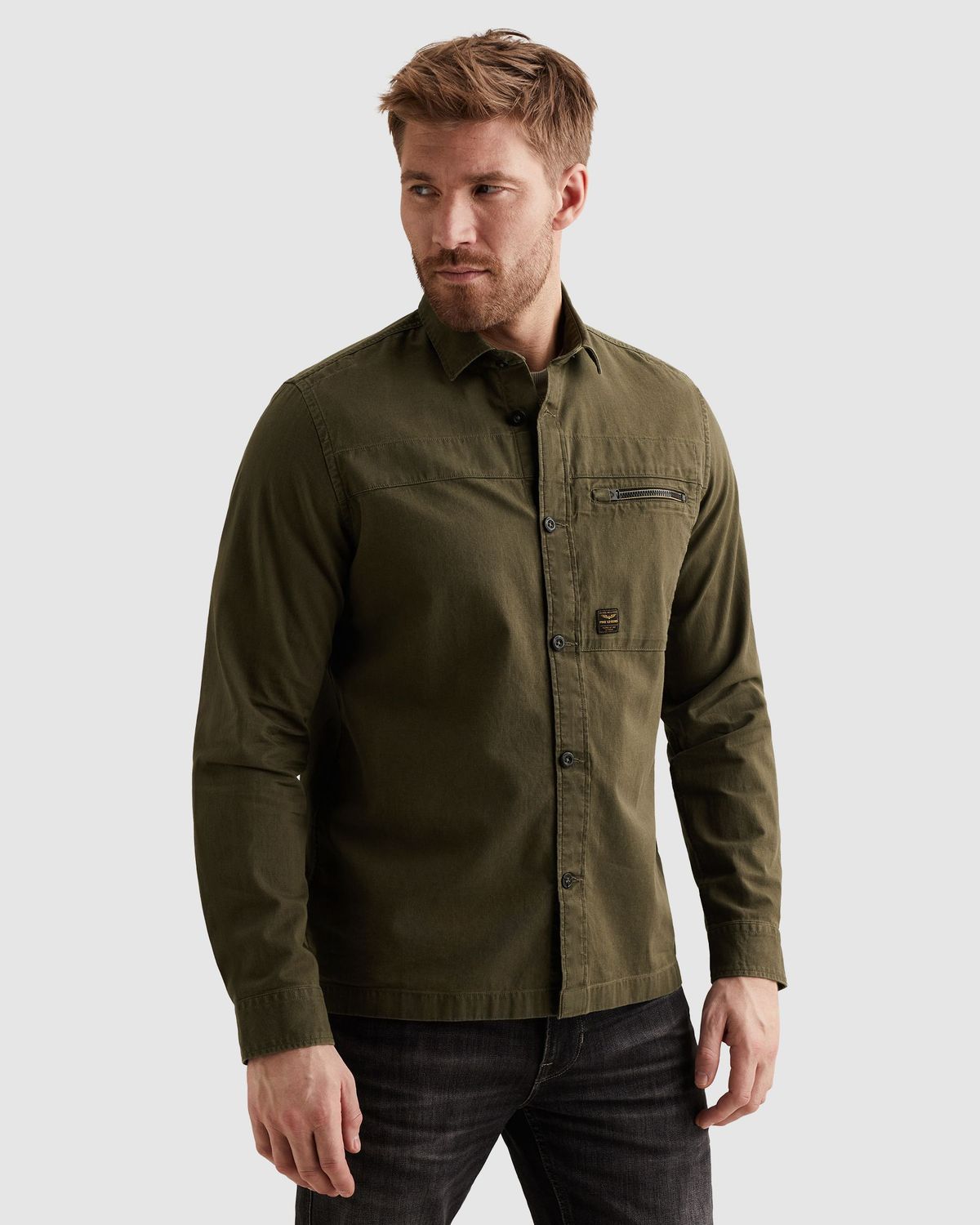 PME Legend Shirt jacket met knoopsluiting en borstzak