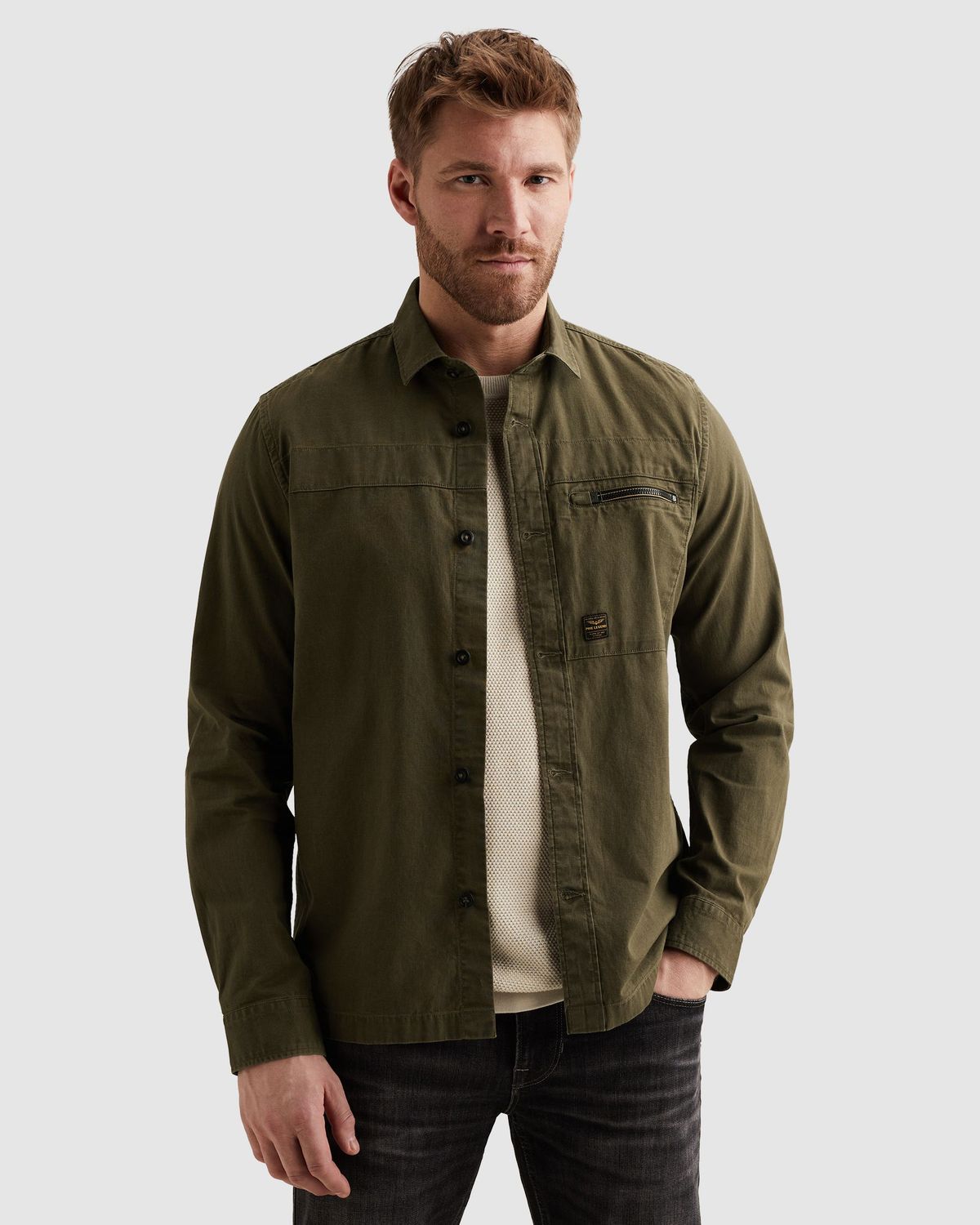 PME Legend Shirt jacket met knoopsluiting en borstzak