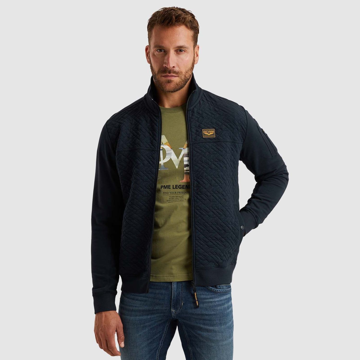 PME Legend | Sweat jacket met ritssluiting PSW2502475-5281