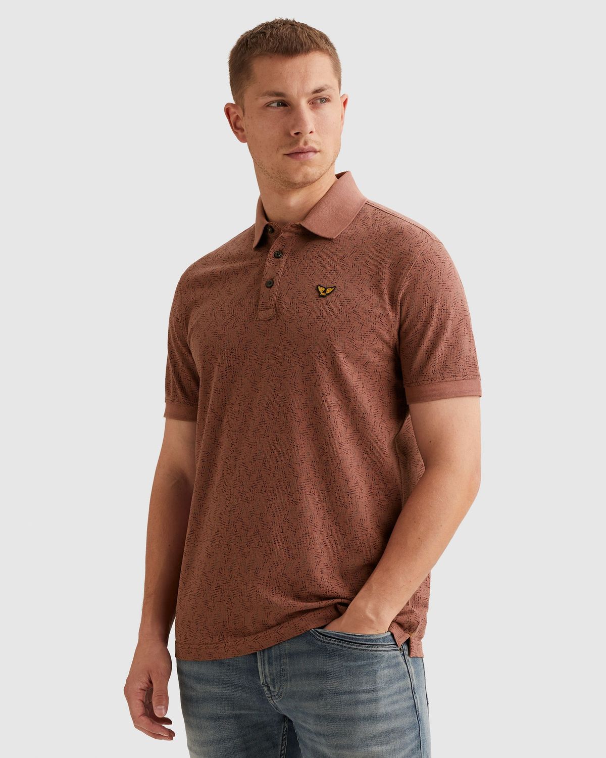 PME Legend | Polo met allover print en ribkraag PPSS2602852-4085
