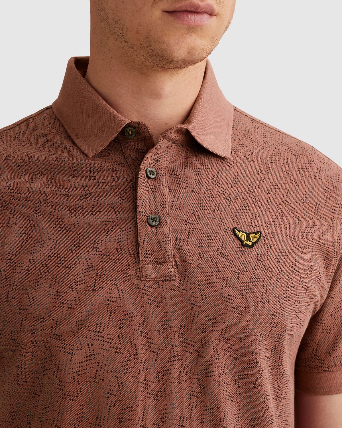 PME Legend | Polo met allover print en ribkraag PPSS2602852-4085