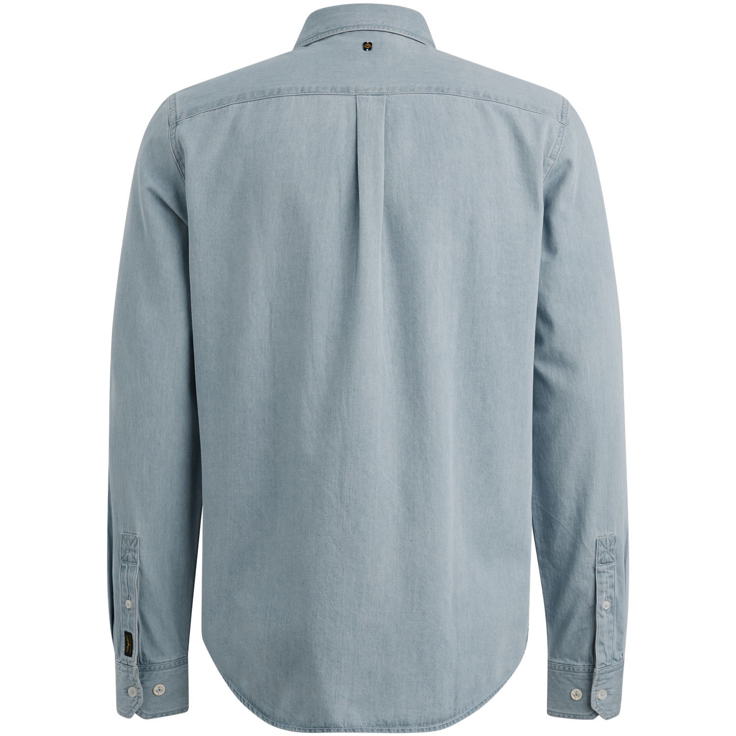 PME Legend Overhemd van denim met stitching details