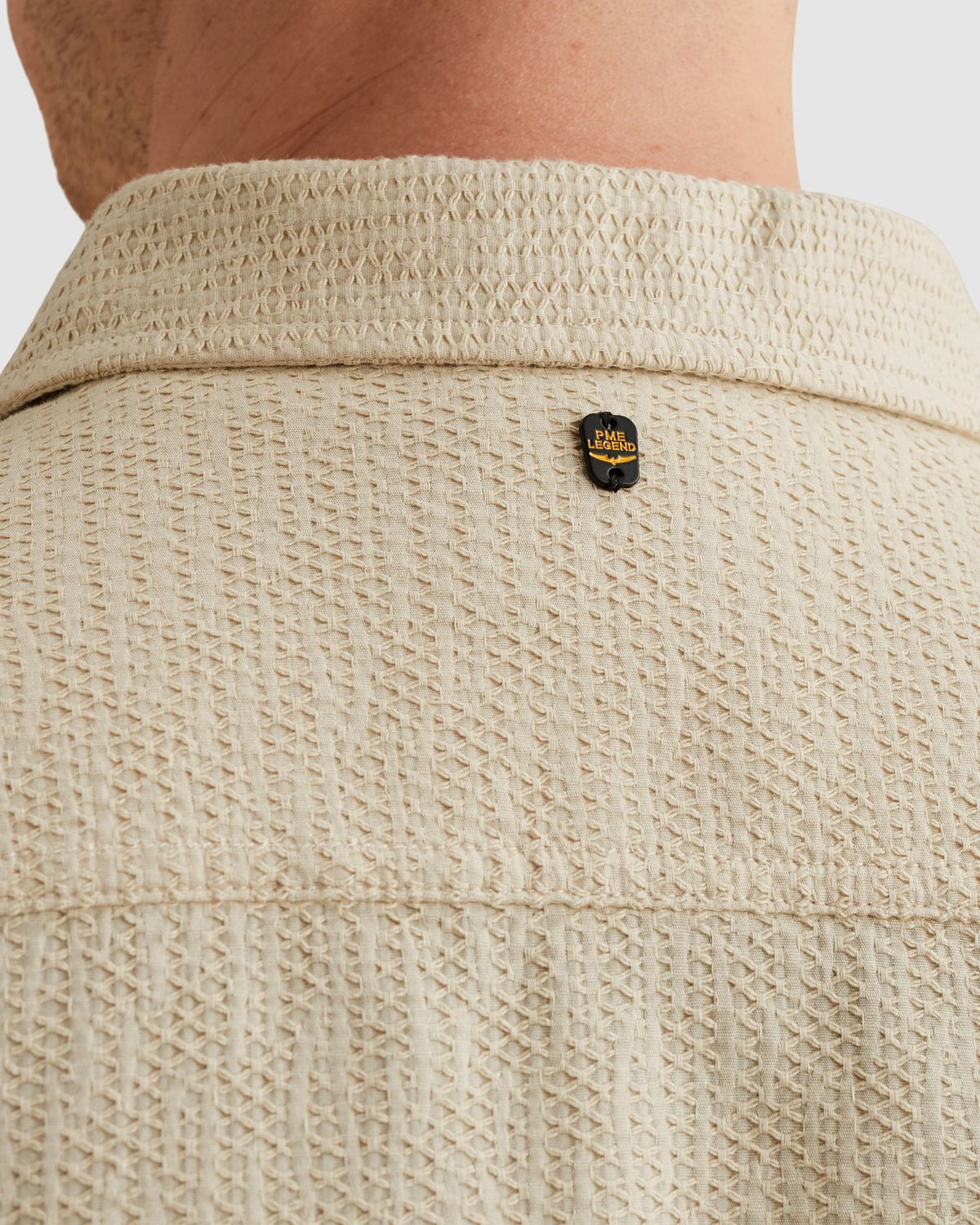PME Legend Overhemd met knoopsluiting en structuur