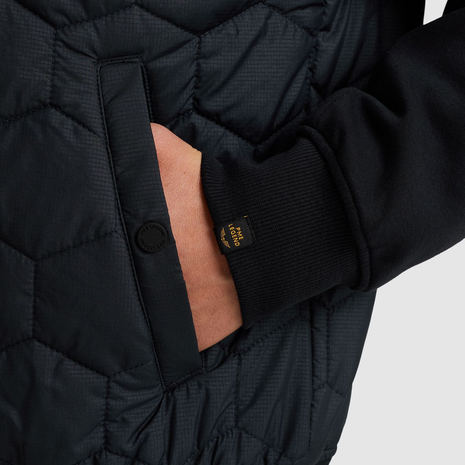 PME Legend Hybrid jacket van een materiaalmix