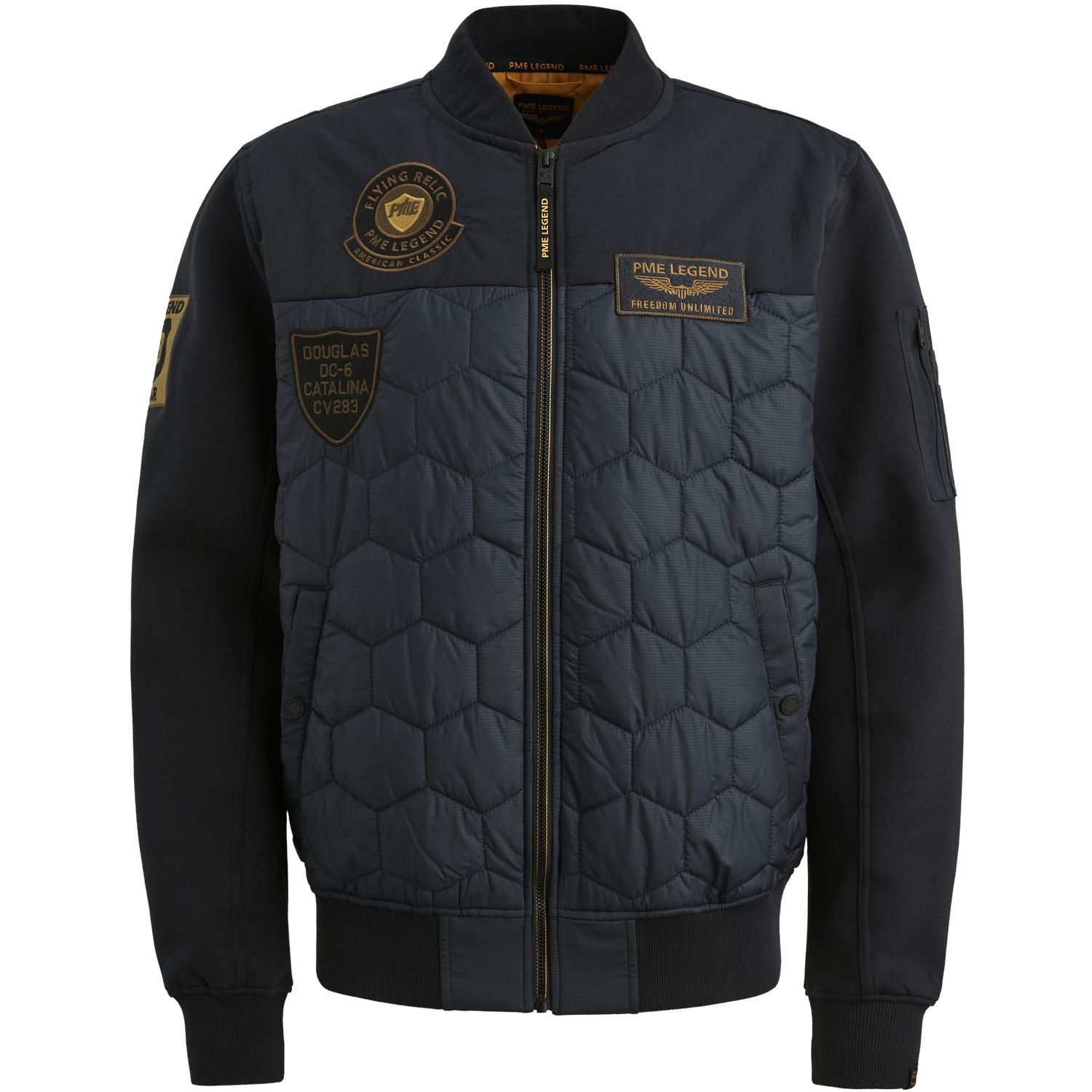 PME Legend Hybrid jacket van een materiaalmix