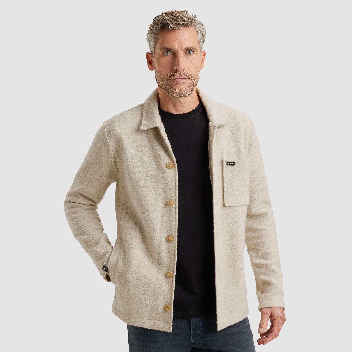 Vanguard | Shirt jacket van een wolblend VKC2510367-7074