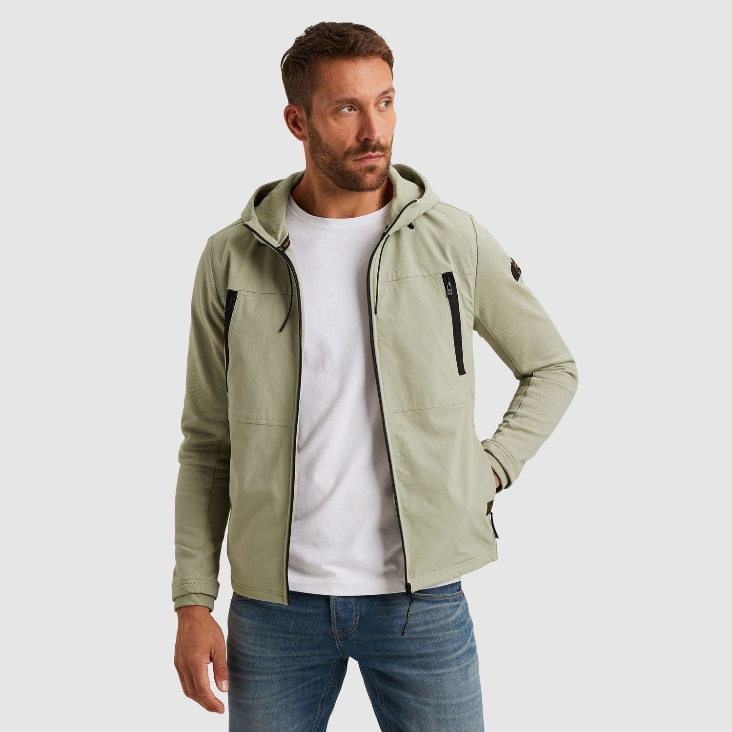 PME Legend | Hybrid jacket van een materiaalmix PSW2511487-6163