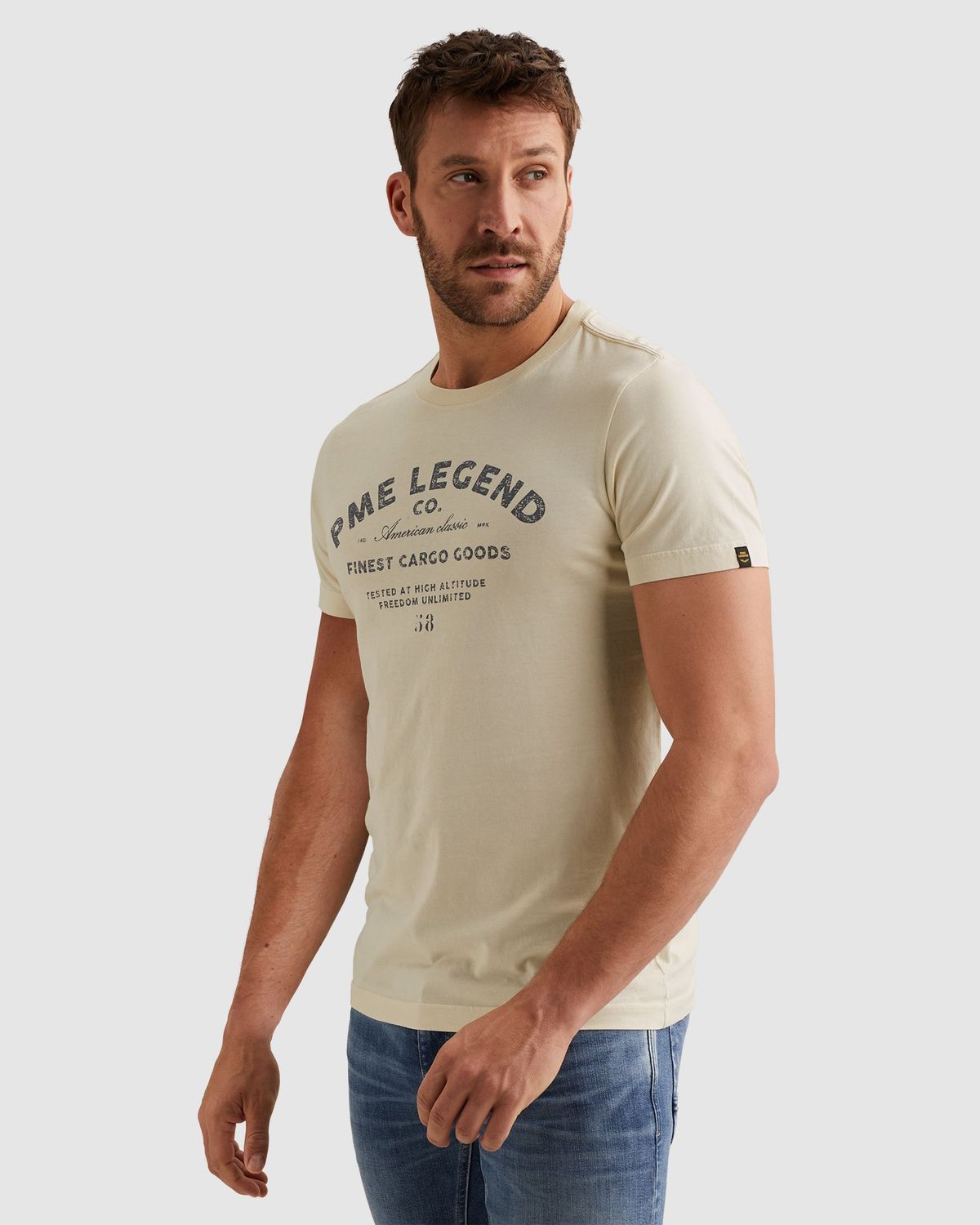 PME Legend | T-shirt van jersey met artwork PTSS2602560-7013