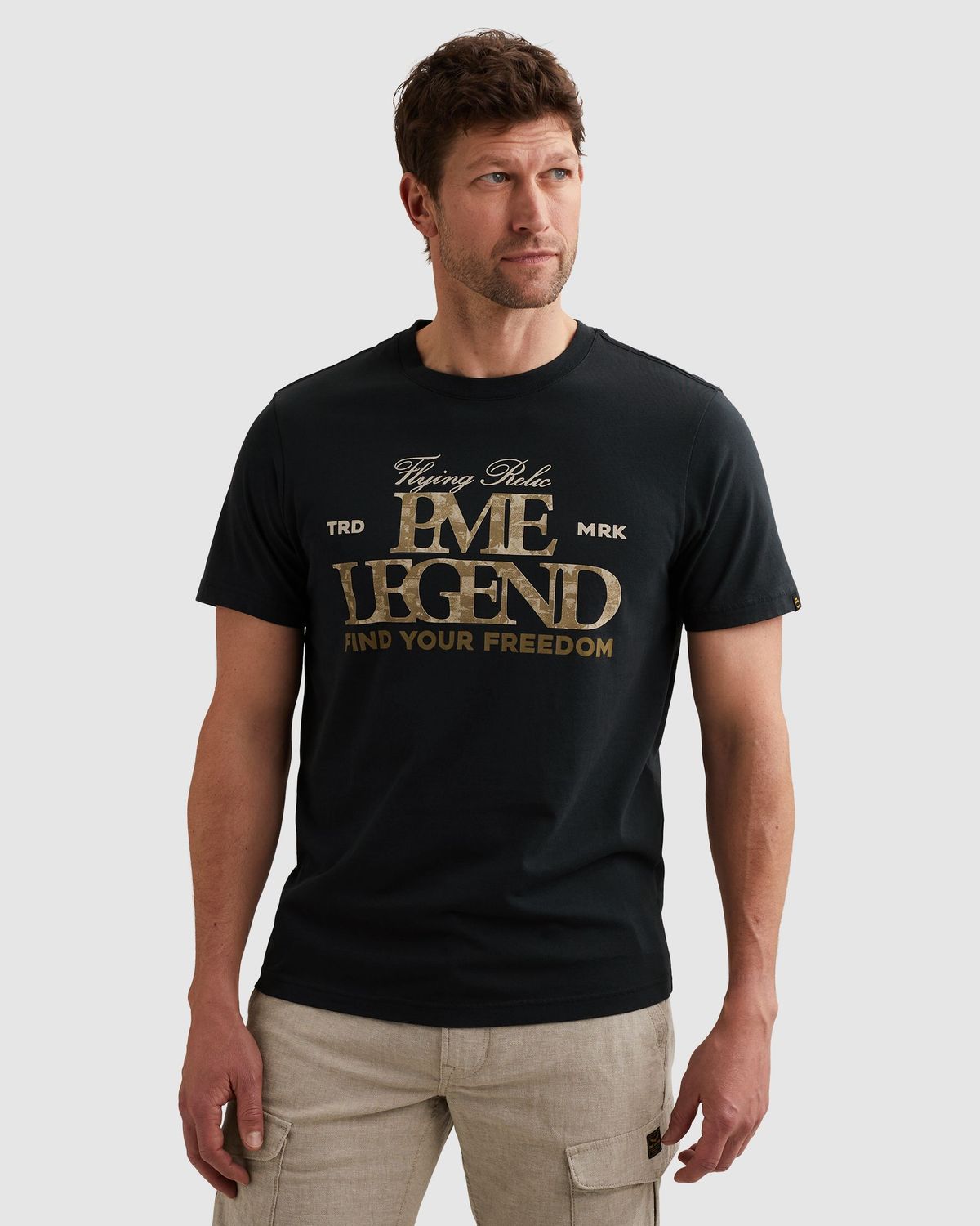 PME Legend T-shirt van jersey met groot artwork PTSS2604596-5282