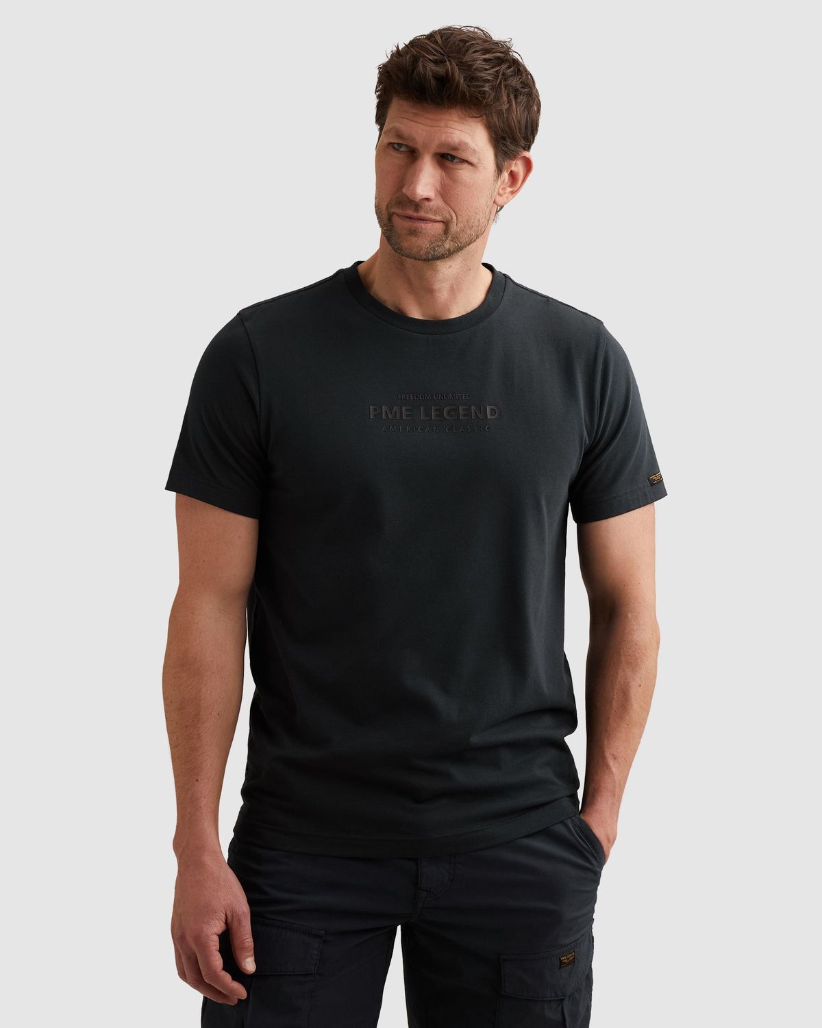 PME Legend T-shirt met artwork van katoenen jersey PTSS2604584-5282