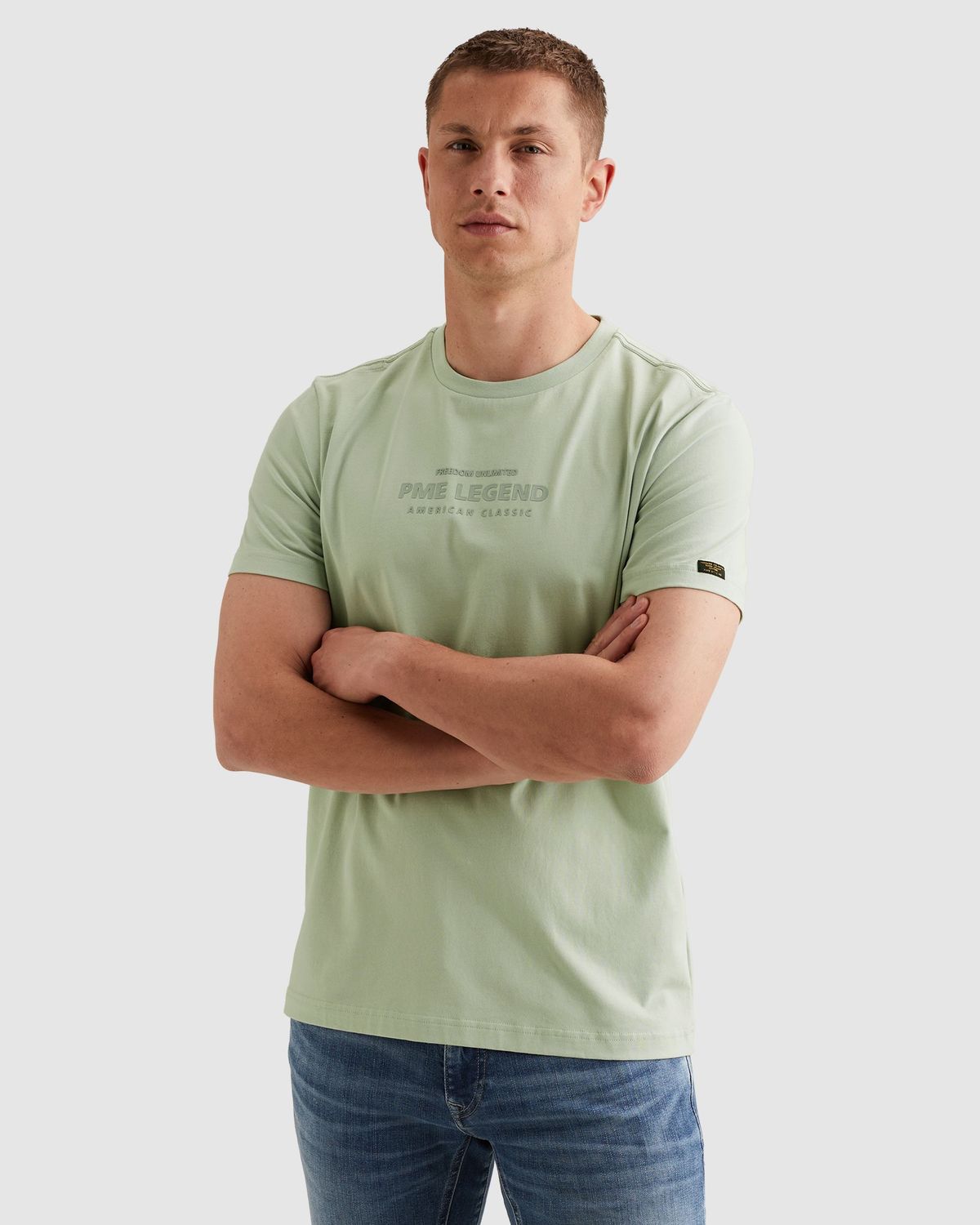 PME Legend T-shirt met artwork van katoenen jersey PTSS2604584-6168