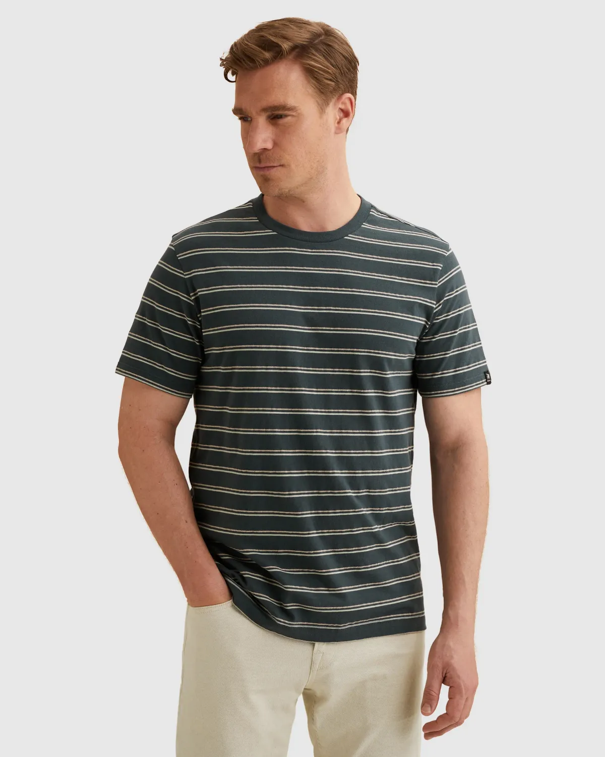 Vanguard T-shirt van jersey met streeppatroon