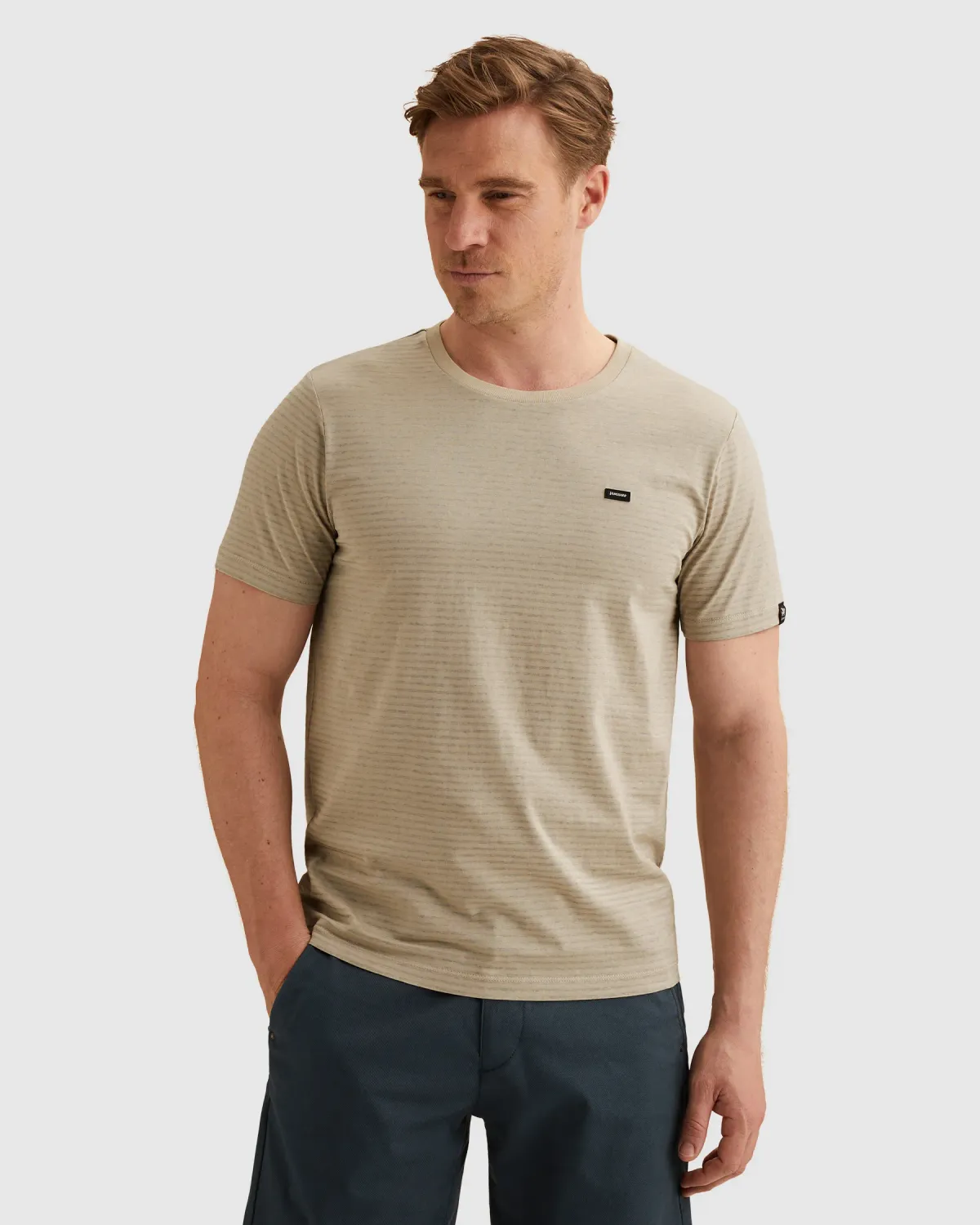 Vanguard T-shirt van 100% katoen met streeppatroon
