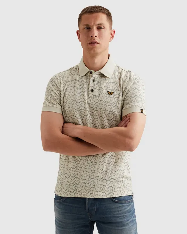 PME Legend Polo van 100% katoen met allover print