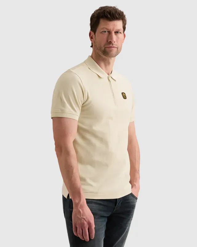 PME Legend Polo van piqué met ritssluiting
