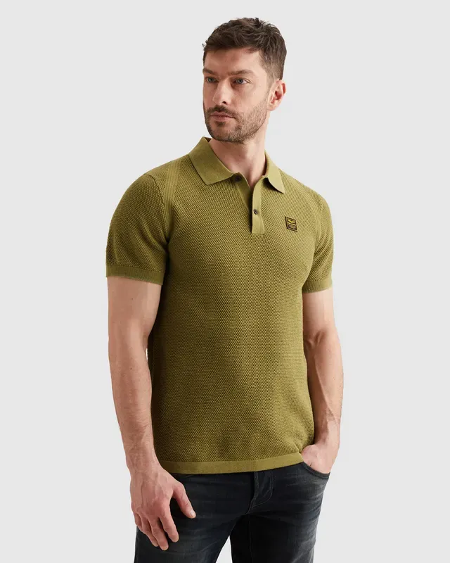 PME Legend Polo met structuur en badge