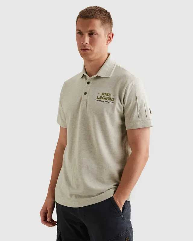 PME Legend Polo van 100% katoen met flight pocket