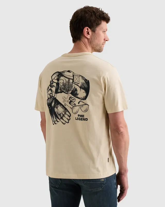 PME Legend T-shirt van jersey met klein artwork op de borst