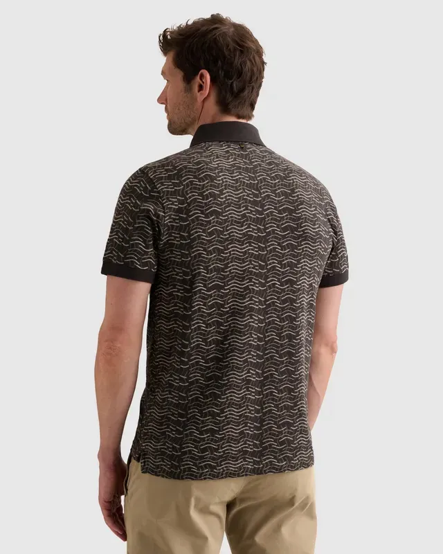 PME Legend Polo van 100% katoen met allover print