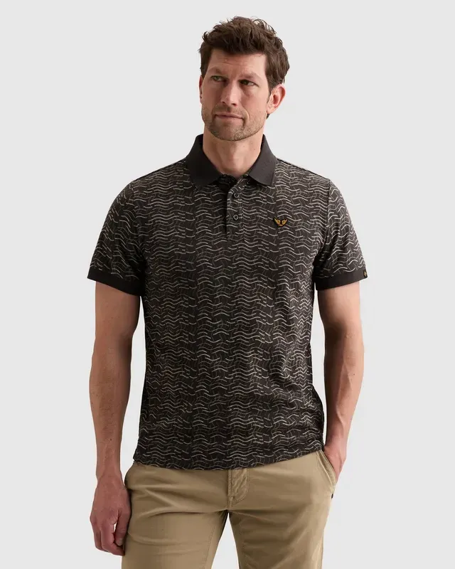 PME Legend Polo van 100% katoen met allover print