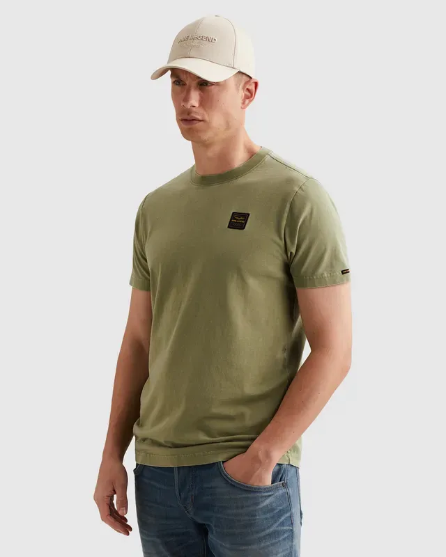 PME Legend T-shirt in een katoenblend met garment -dye wassing