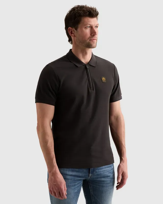 PME Legend Polo van piqué met ritssluiting
