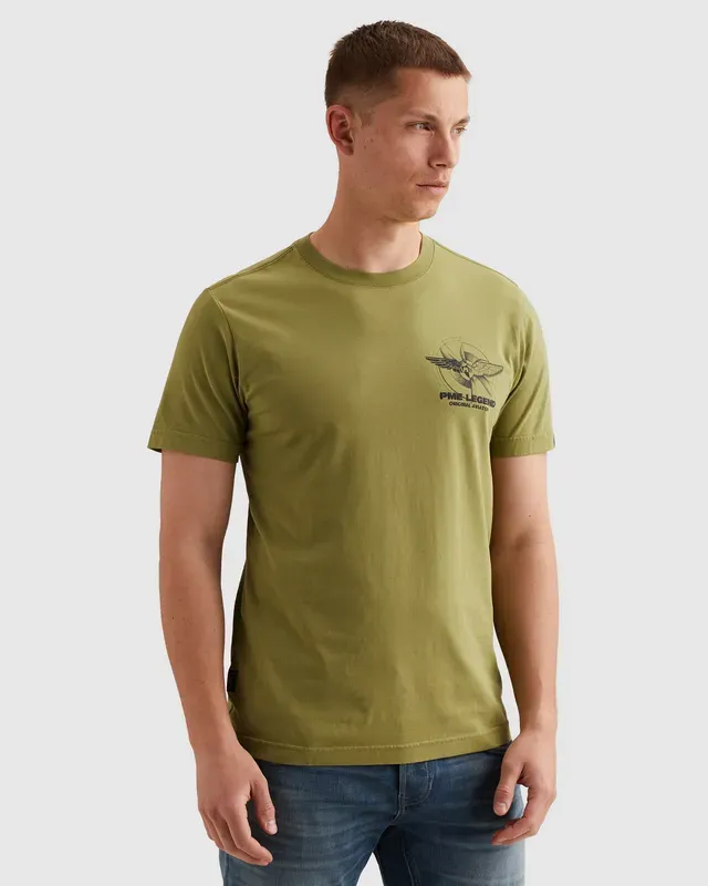 PME Legend T-shirt van jersey met klein artwork op de borst