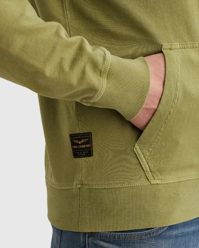 PME Legend Hoodie met garment-dye wassing en artwork