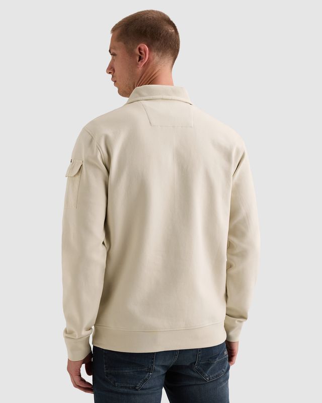 PME Legend Sweatshirt met halve rits en badge
