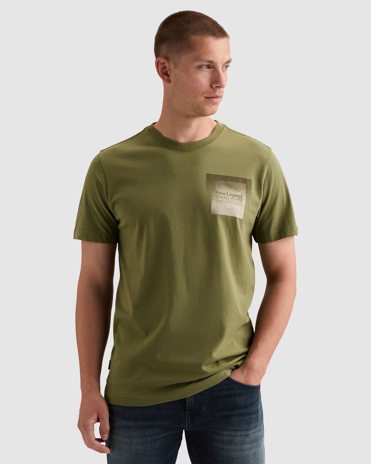 PME Legend T-shirt van 100% katoen met print